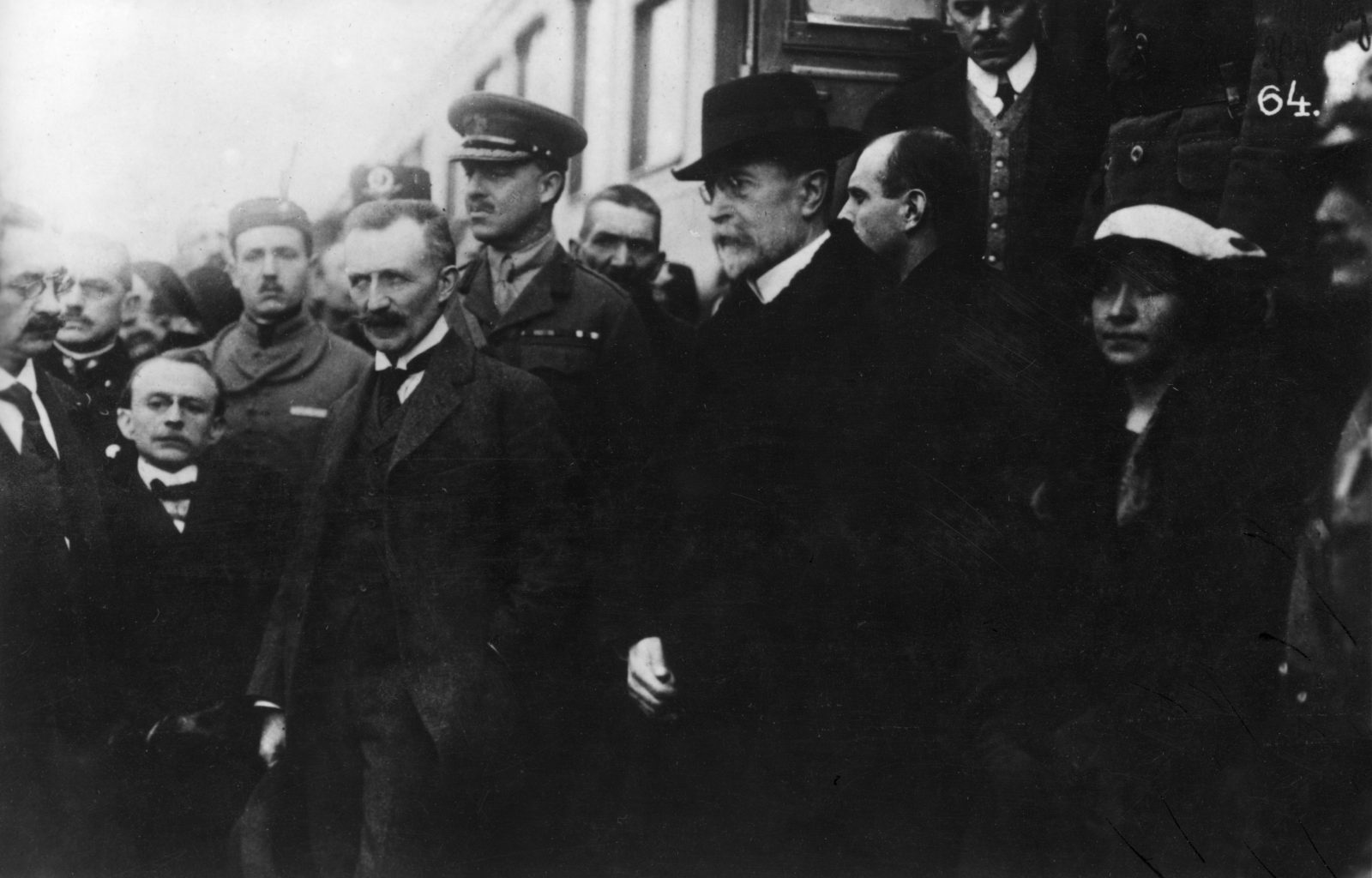 T. G. Masaryk při příjezdu do Prahy v prosinci 1919