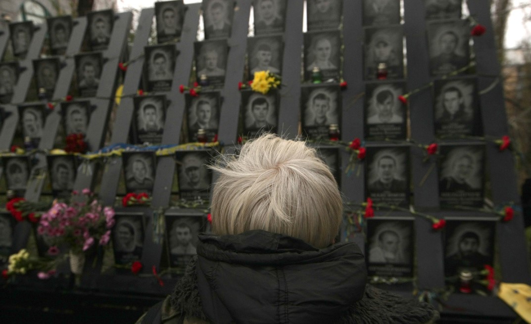 Stěna Majdanu v Kyjevě