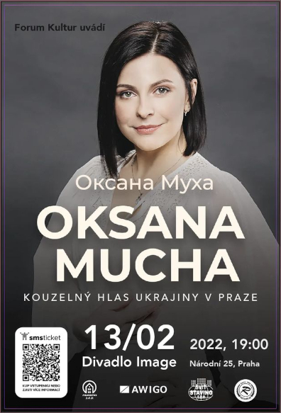 Oksana Mucha v Praze