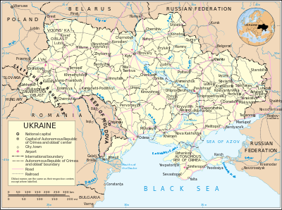 Mapa Ukrajiny