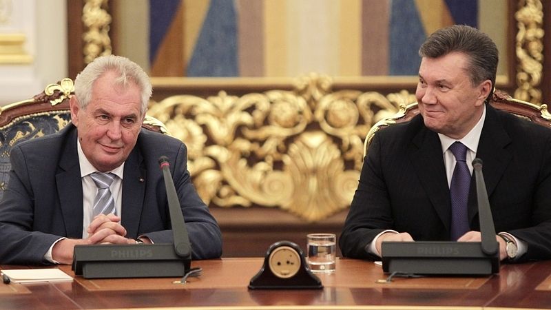 Miloš Zeman a Viktor Janukovič