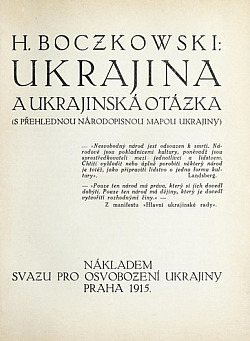 Boczkowského česká kniha o ukrajinské otázce