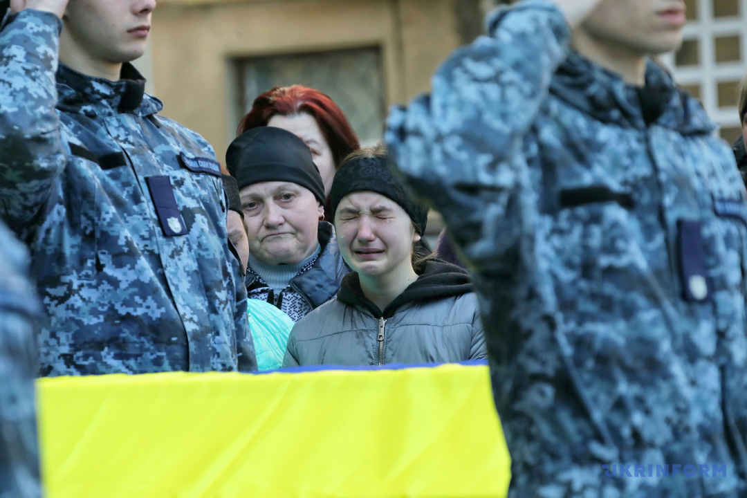 Odesa - pohřeb vojáka